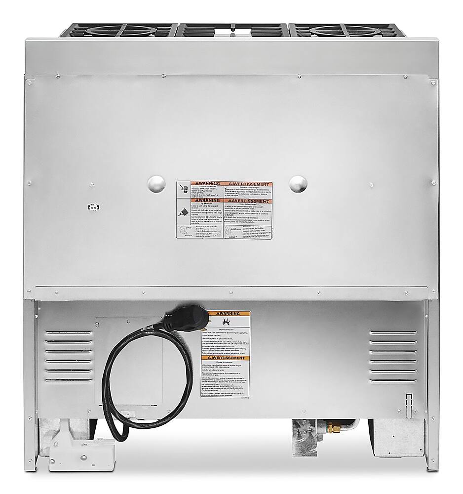 Alt View 15. KitchenAid - Commercial-Style 5.1 Cu. Ft. Slide-In Gas True Convection Range with Self-Cleaning - Stainless steel.