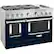 Angle. KitchenAid - 6.3 Cu. Ft. Freestanding Double Oven Dual Fuel True Convection Range with Self-Cleaning - Ink Blue.