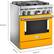 Alt View 12. KitchenAid - 4.1 Cu. Ft. Freestanding Dual-Fuel True Convection Range with Self-Cleaning - Yellow Pepper.