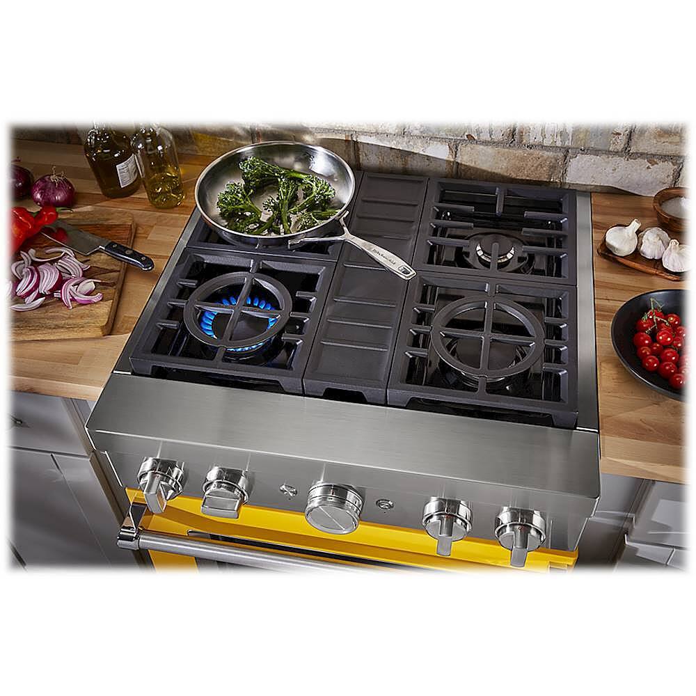Alt View 13. KitchenAid - 4.1 Cu. Ft. Freestanding Dual-Fuel True Convection Range with Self-Cleaning - Yellow Pepper.
