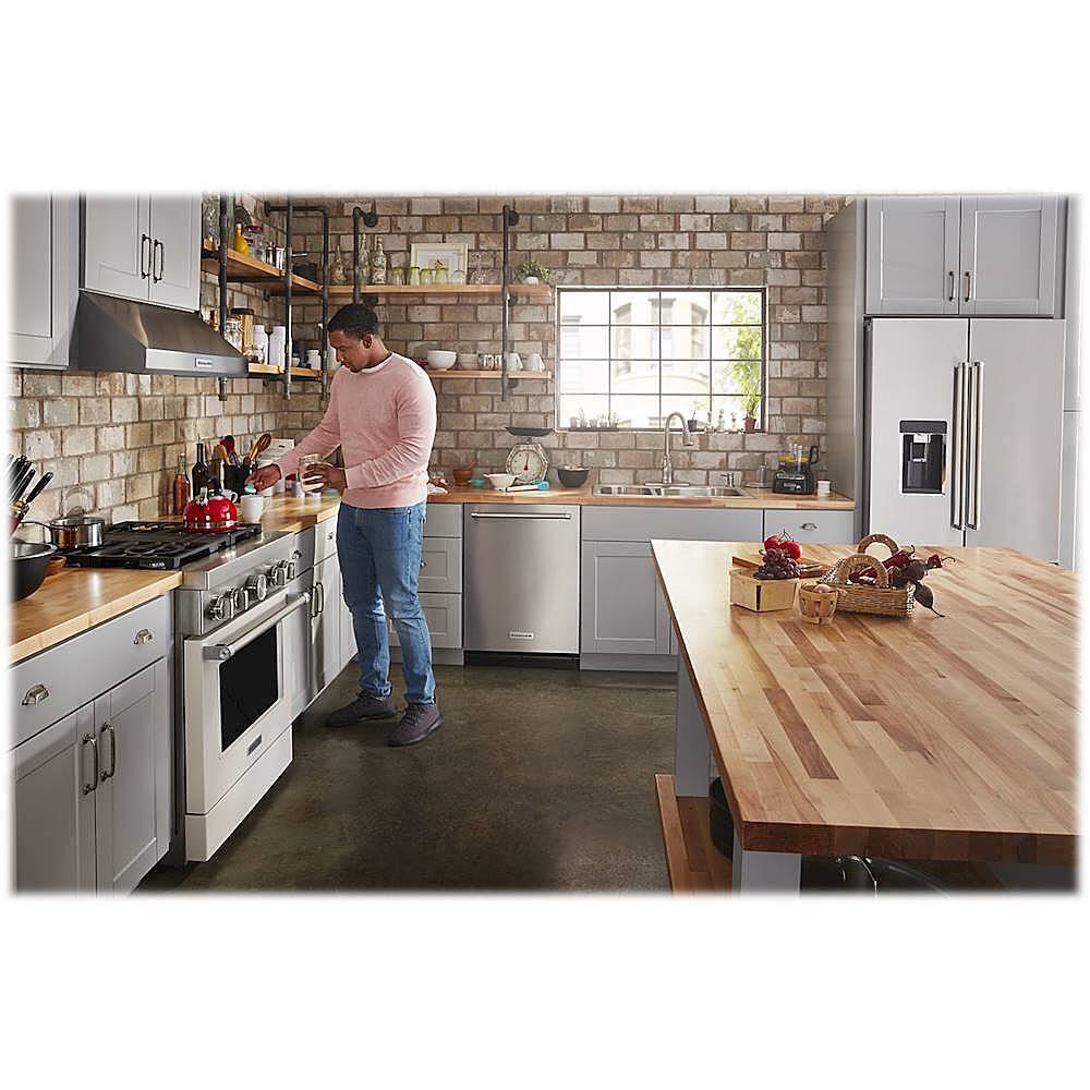 Alt View 18. KitchenAid - 4.1 Cu. Ft. Freestanding Dual-Fuel True Convection Range with Self-Cleaning - Milkshake.