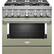 Front. KitchenAid - 5.1 Cu. Ft. Freestanding Dual Fuel True Convection Range with Self-Cleaning - Avocado Cream.