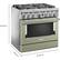 Alt View 12. KitchenAid - 5.1 Cu. Ft. Freestanding Dual Fuel True Convection Range with Self-Cleaning - Avocado Cream.