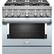 Front. KitchenAid - 5.1 Cu. Ft. Freestanding Dual Fuel True Convection Range with Self-Cleaning - Misty Blue.