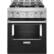 Front. KitchenAid - Commercial-Style 4.1 Cu. Ft. Slide-In Gas True Convection Range with Self-Cleaning - Imperial Black.