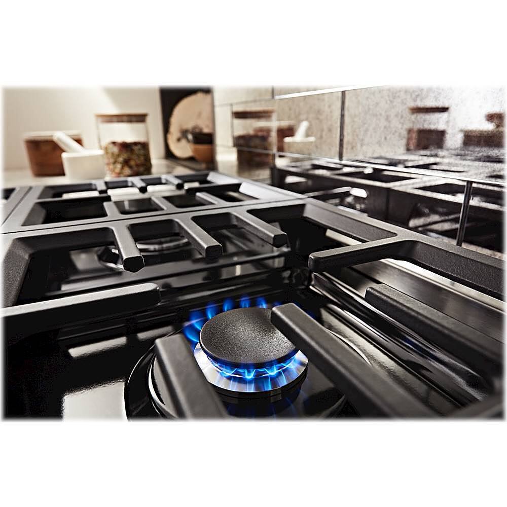 Alt View 17. KitchenAid - 6.3 Cu. Ft. Freestanding Double Oven Gas True Convection Range with Self-Cleaning and Griddle - Passion Red.