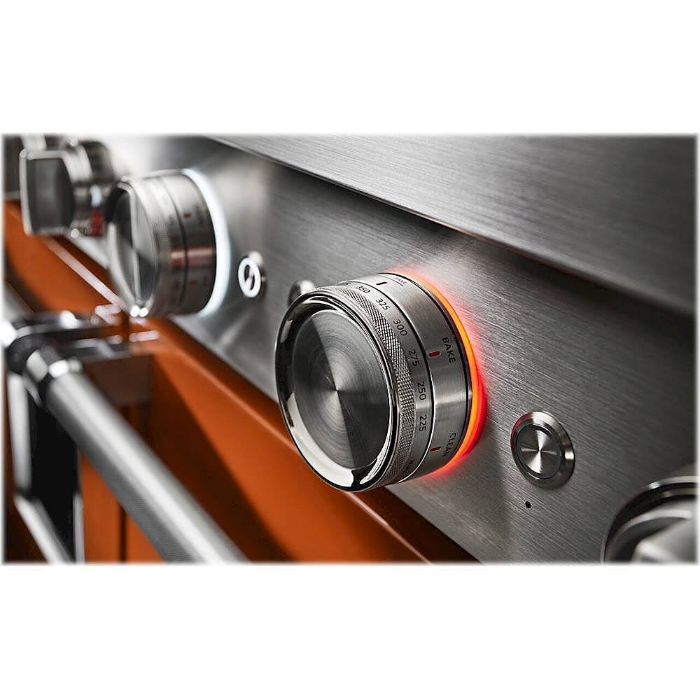Alt View 16. KitchenAid - 6.3 Cu. Ft. Freestanding Double Oven Gas True Convection Range with Self-Cleaning and Griddle - Scorched Orange.