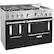 Angle. KitchenAid - 6.3 Cu. Ft. Freestanding Double Oven Gas True Convection Range with Self-Cleaning and Griddle - Imperial Black.