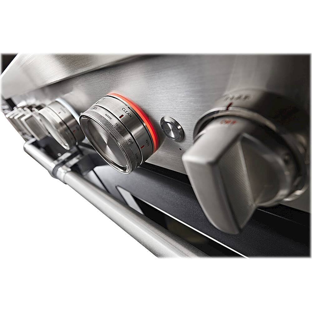 Alt View 15. KitchenAid - 6.3 Cu. Ft. Freestanding Double Oven Gas True Convection Range with Self-Cleaning and Griddle - Imperial Black.