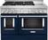 Front. KitchenAid - 6.3 Cu. Ft. Freestanding Double Oven Gas True Convection Range with Self-Cleaning and Griddle - Ink Blue.