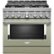 Front. KitchenAid - Commercial-Style 5.1 Cu. Ft. Slide-In Gas True Convection Range with Self-Cleaning - Avocado Cream.