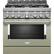Front. KitchenAid - Commercial-Style 5.1 Cu. Ft. Slide-In Gas True Convection Range with Self-Cleaning - Avocado Cream.