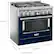 Alt View 12. KitchenAid - Commercial-Style 5.1 Cu. Ft. Slide-In Gas True Convection Range with Self-Cleaning - Ink Blue.