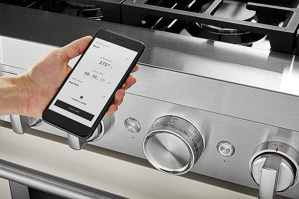 Alt View 23. KitchenAid - Commercial-Style 5.1 Cu. Ft. Slide-In Gas True Convection Range with Self-Cleaning - Milkshake.