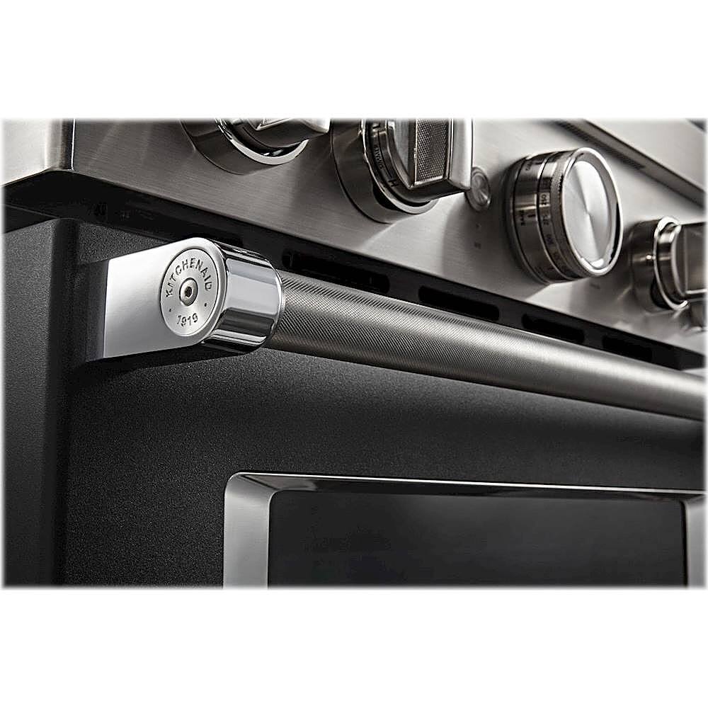 Alt View 11. KitchenAid - Commercial-Style 5.1 Cu. Ft. Slide-In Gas True Convection Range with Self-Cleaning - Imperial Black.