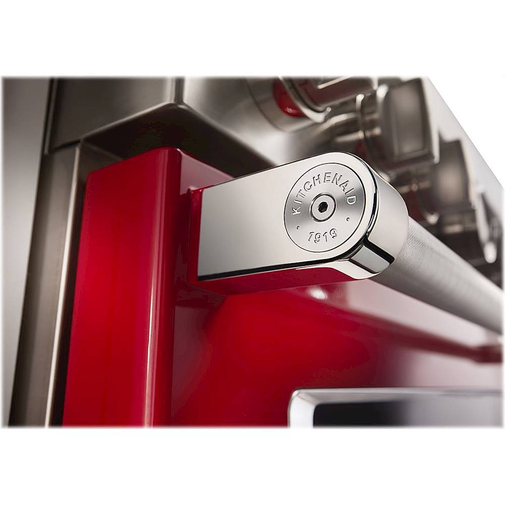 Alt View 12. KitchenAid - Commercial-Style 5.1 Cu. Ft. Slide-In Gas True Convection Range with Self-Cleaning - Passion Red.