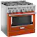 Angle. KitchenAid - Commercial-Style 5.1 Cu. Ft. Slide-In Gas True Convection Range with Self-Cleaning - Scorched Orange.