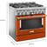 Alt View 11. KitchenAid - Commercial-Style 5.1 Cu. Ft. Slide-In Gas True Convection Range with Self-Cleaning - Scorched Orange.