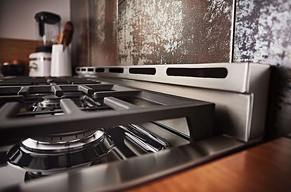 Alt View 23. KitchenAid - Commercial-Style 5.1 Cu. Ft. Slide-In Gas True Convection Range with Self-Cleaning - Scorched Orange.