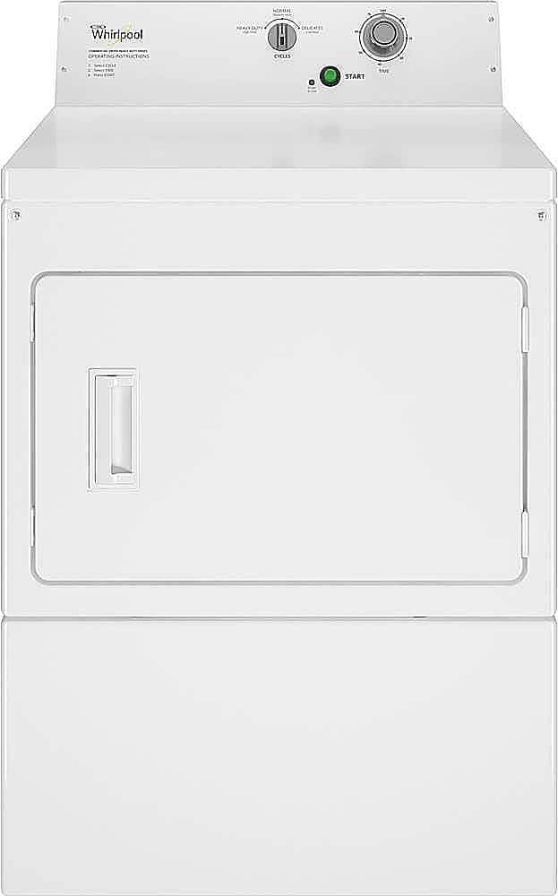 Whirlpool - 7.4 Cu. Ft.Gas Dryer with High-Velocity Airflow System - White - Front_Zoom