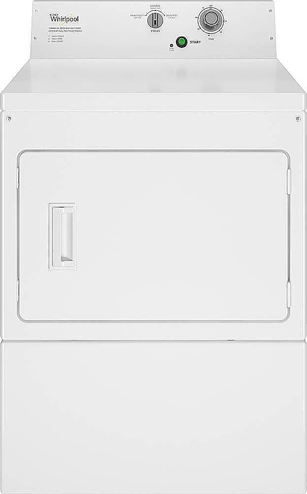 Front. Whirlpool - 7.4 Cu. Ft.Gas Dryer with High-Velocity Airflow System - White.