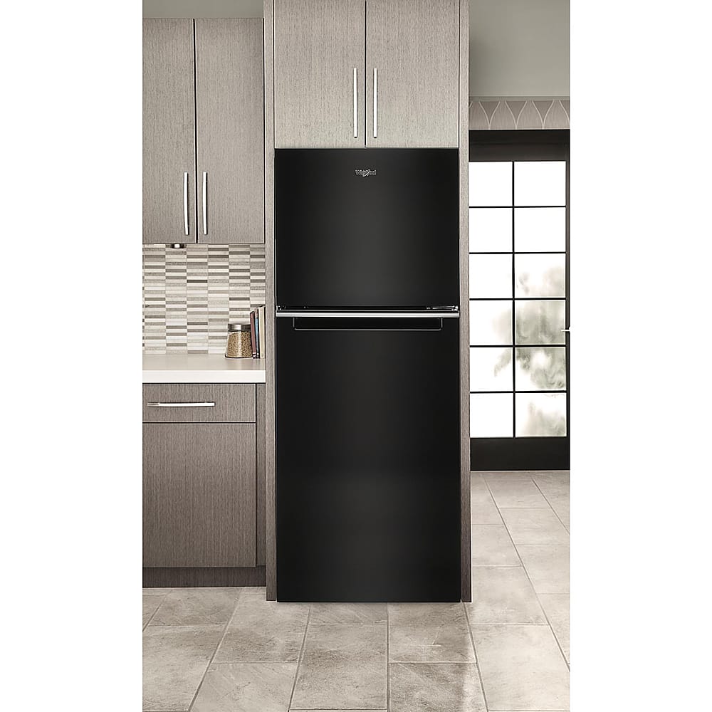 Alt View 12. Whirlpool - 11.6 Cu. Ft. Top-Freezer Counter-Depth Refrigerator - Black.