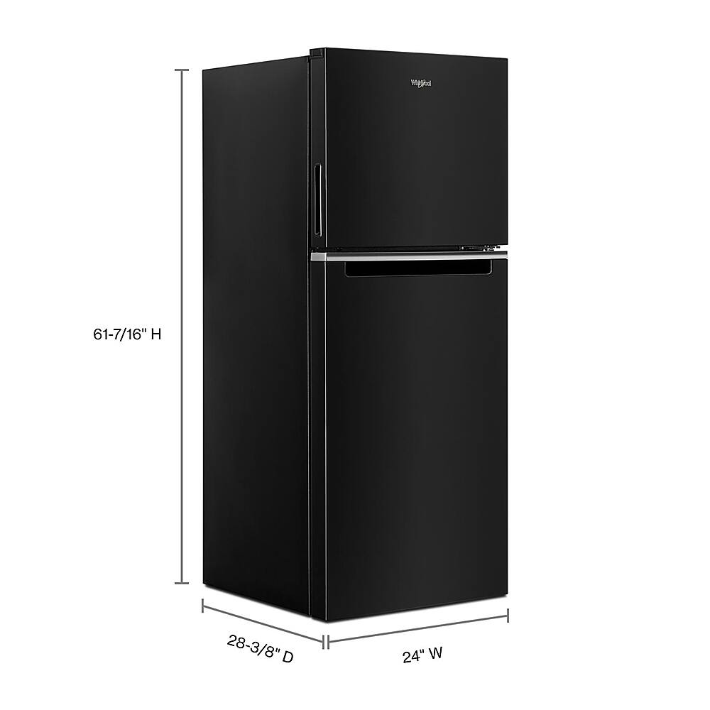 Alt View 1. Whirlpool - 11.6 Cu. Ft. Top-Freezer Counter-Depth Refrigerator - Black.