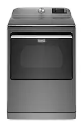 Maytag - 7.4 Cu. Ft. Smart Gas Dryer with Steam and Extra Power Button - Metallic Slate - Front_Zoom