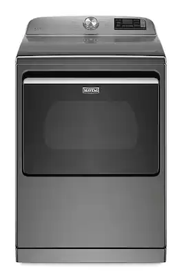 Maytag - 7.4 Cu. Ft. Smart Gas Dryer with Steam and Extra Power Button - Metallic Slate