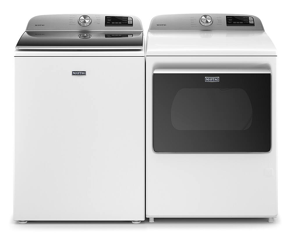 Alt View 12. Maytag - 7.4 Cu. Ft. Smart Gas Dryer with Extra Power Button - White.