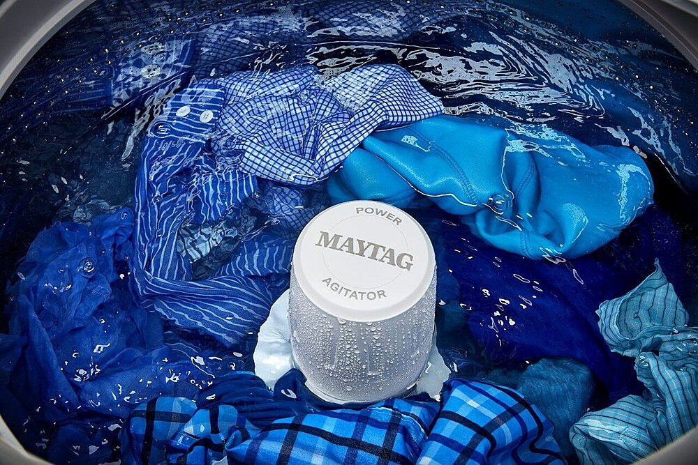 Alt View 19. Maytag - 5.2 Cu. Ft. High Efficiency Smart Top Load Washer with Extra Power Button - Metallic Slate.