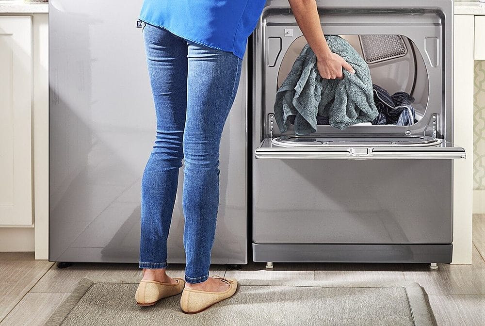 Alt View 16. Maytag - 7.4 Cu. Ft. Smart Electric Dryer with Steam and Extra Power Button - Metallic Slate.