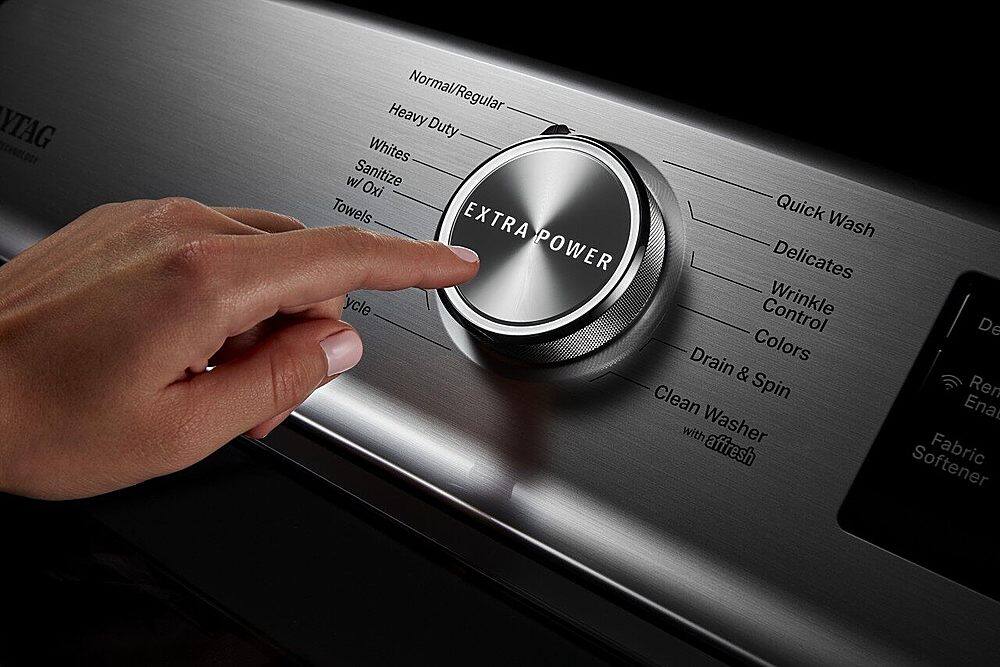 Alt View 15. Maytag - 5.2 Cu. Ft. High Efficiency Smart Top Load Washer with Extra Power Button - White.