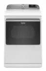 Front. Maytag - 7.4 Cu. Ft. Smart Electric Dryer with Steam and Extra Power Button - White.