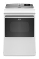 Maytag - 7.4 Cu. Ft. Smart Electric Dryer with Steam and Extra Power Button - White - Front_Zoom