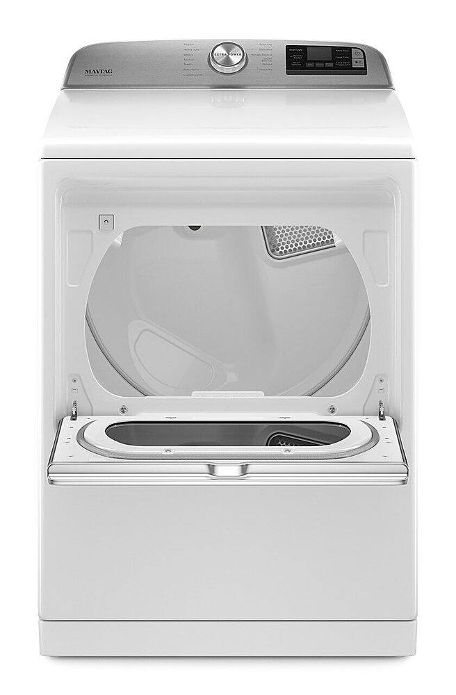 Alt View 1. Maytag - 7.4 Cu. Ft. Smart Electric Dryer with Steam and Extra Power Button - White.