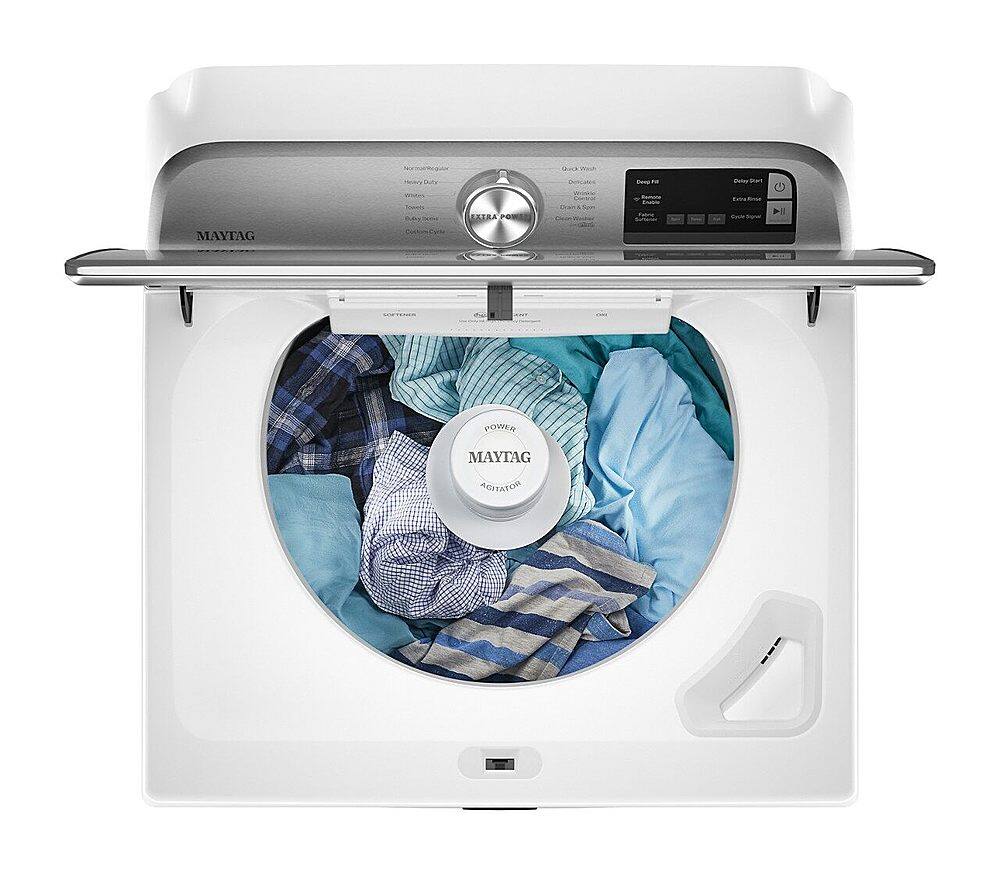 Alt View 16. Maytag - 4.7 Cu. Ft. Smart Top Load Washer with Extra Power Button - White.