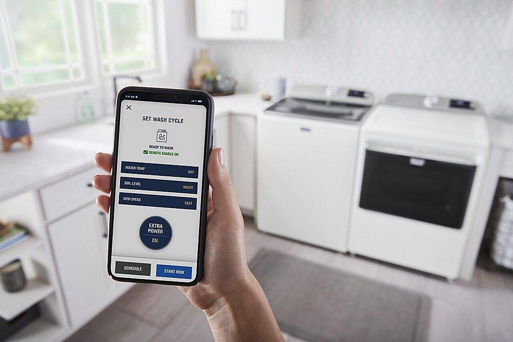 Alt View 18. Maytag - 4.7 Cu. Ft. Smart Top Load Washer with Extra Power Button - White.