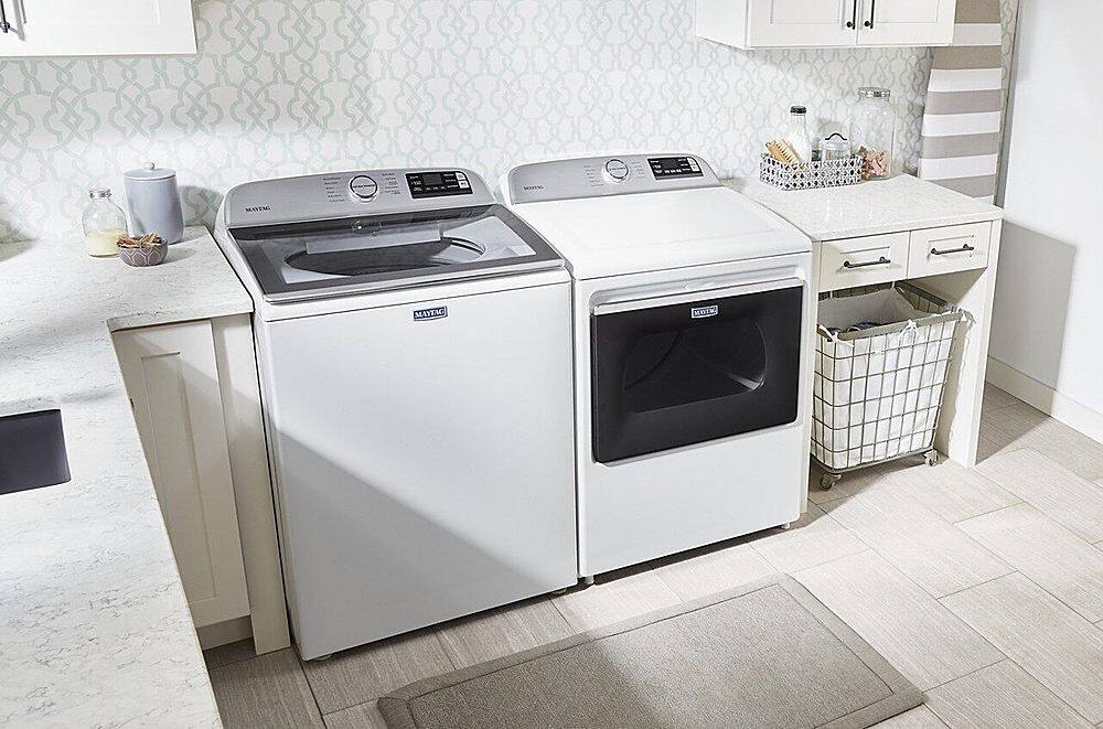 Alt View 21. Maytag - 4.7 Cu. Ft. Smart Top Load Washer with Extra Power Button - White.