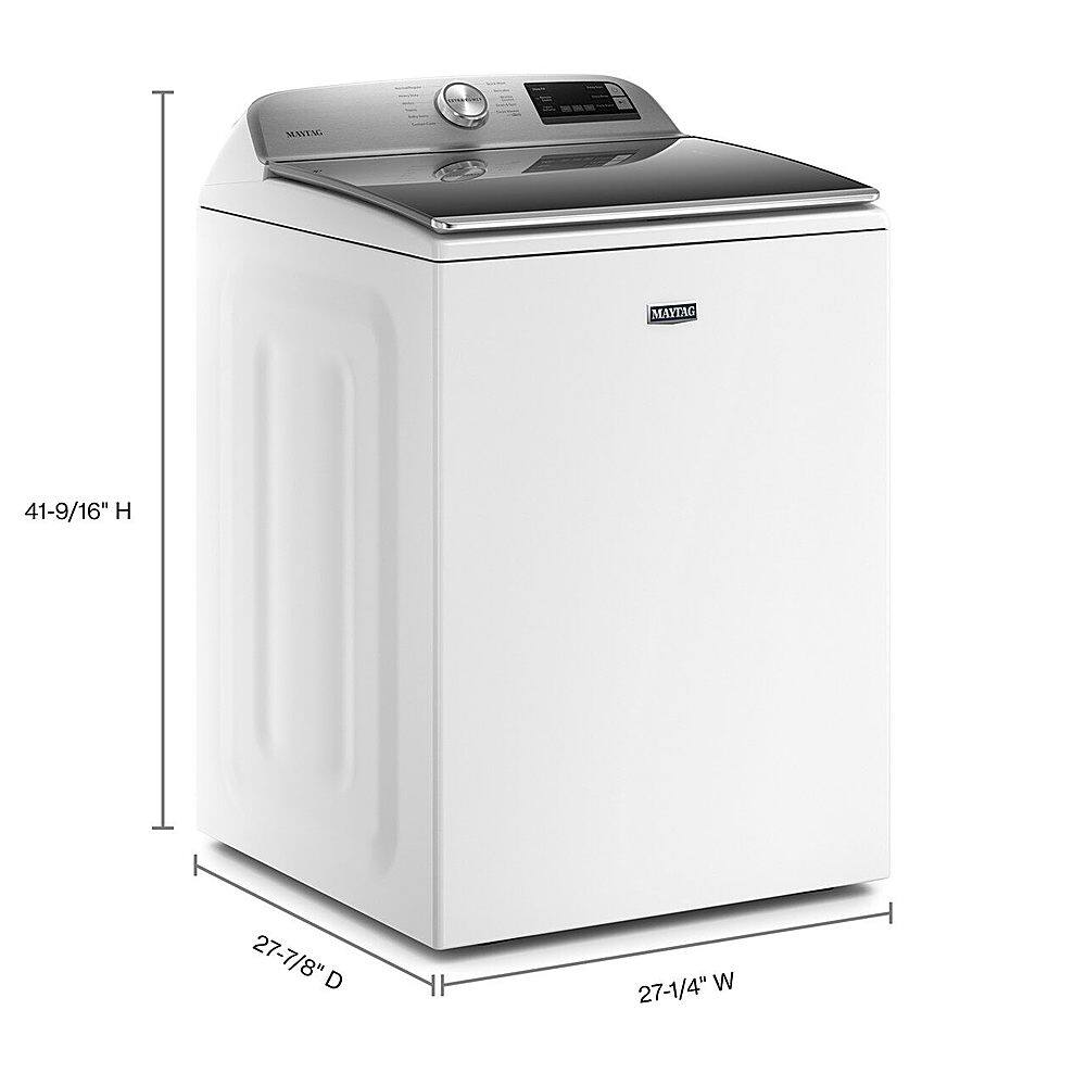Alt View 2. Maytag - 4.7 Cu. Ft. Smart Top Load Washer with Extra Power Button - White.