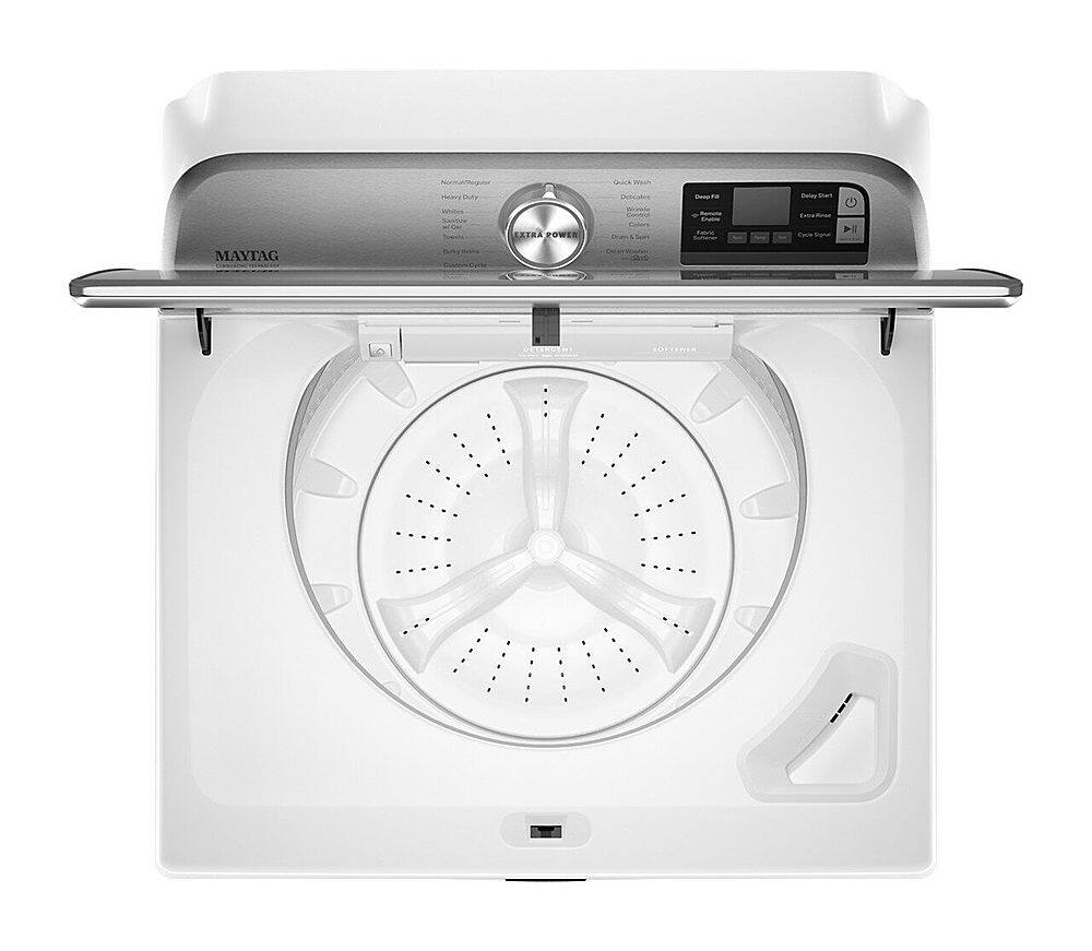 Alt View 15. Maytag - 5.3 Cu. Ft. High Efficiency Smart Top Load Washer with Extra Power Button - White.