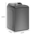 Alt View 2. Maytag - 5.3 Cu. Ft. High Efficiency Smart Top Load Washer with Extra Power Button - Metallic Slate.