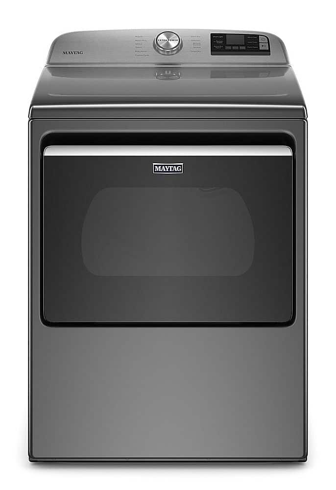 Maytag - 7.4 Cu. Ft. Smart Electric Dryer with Extra Power Button - Metallic Slate - Front_Zoom