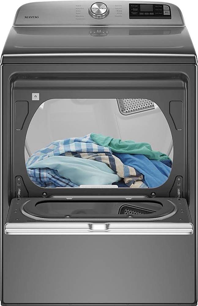 Alt View 13. Maytag - 7.4 Cu. Ft. Smart Electric Dryer with Extra Power Button - Metallic Slate.