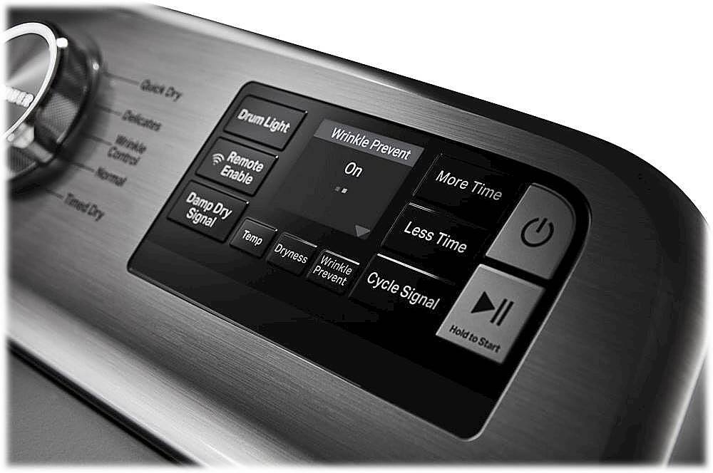 Alt View 12. Maytag - 7.4 Cu. Ft. Smart Gas Dryer with Extra Power Button - Metallic Slate.