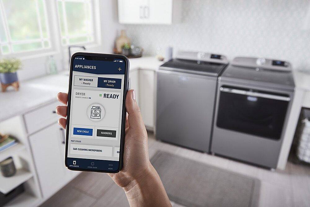 Alt View 20. Maytag - 7.4 Cu. Ft. Smart Gas Dryer with Extra Power Button - Metallic Slate.