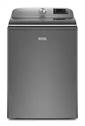 Maytag - 4.7 Cu. Ft. High Efficiency Smart Top Load Washer with Extra Power Button - Metallic Slate - Front_Zoom