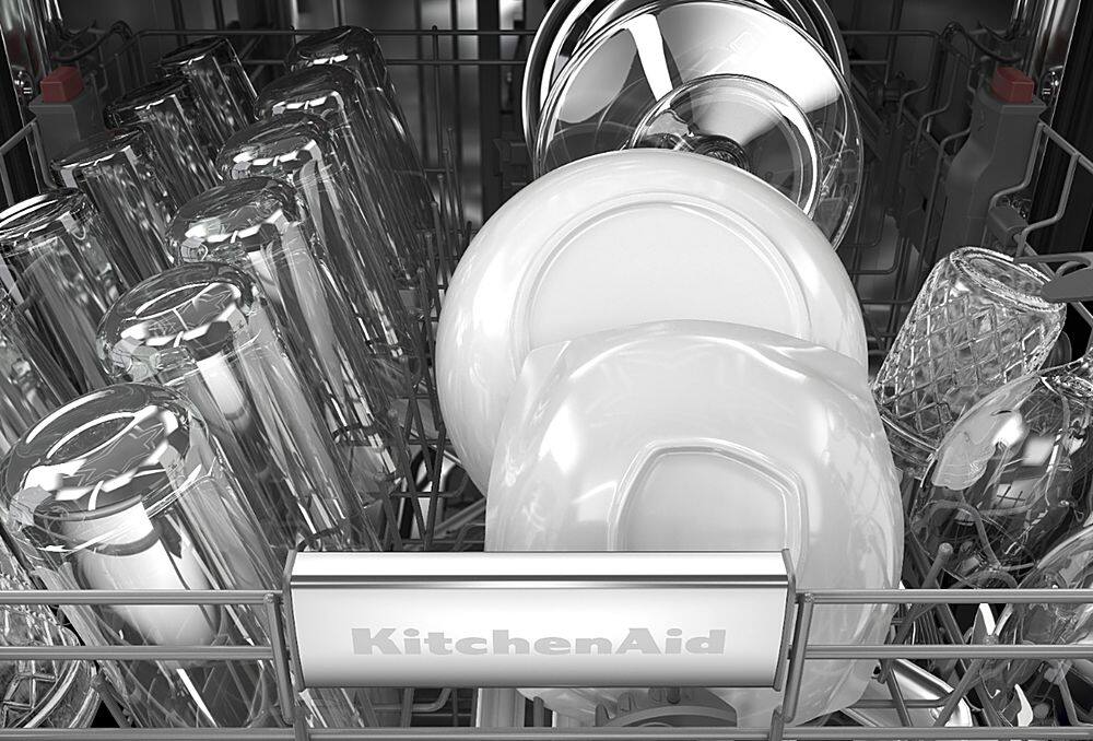 Alt View 13. KitchenAid - Front Control Built-In Dishwasher with Stainless Steel Tub, FreeFlex Third Rack, 44dBA - Black Stainless with PrintShield Finish.