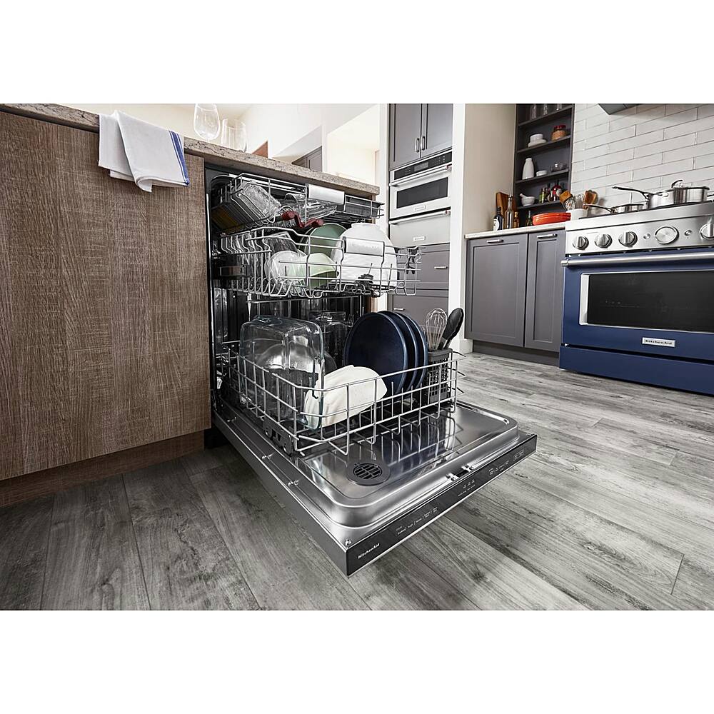 Alt View 21. KitchenAid - 24" Top Control Built-In Dishwasher with Stainless Steel Tub, FreeFlex, 3rd Rack, 44dBA - Stainless Steel.