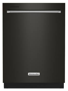 KitchenAid - 24" Top Control Built-In Stainless Steel Tub Dishwasher with 3rd Rack, 50+ Total Wash Jets, 44 dBA - Black Stainless Steel